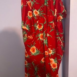 A robe with pink flowers